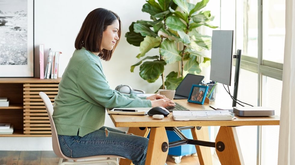 woman at desk